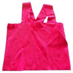 House of Harlow 1960 magenta pink bandage top square neck line racer back straps